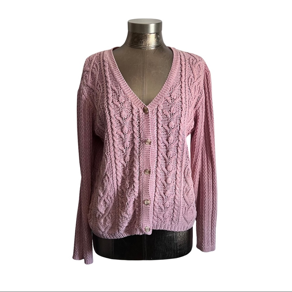 Season Ticket Pink Knit Cardigan Sweater